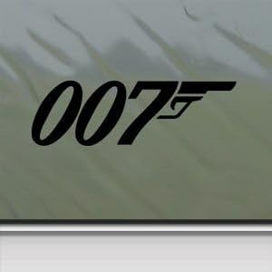 James Bond 007-Vinil-6 geniş (SİYAH renk) çıkartma dizüstü tablet kaykay araba pencere çıkartmaları