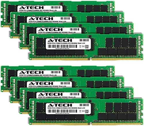 A-Tech 256GB Kiti (8x32GB) RAM bellek için Supermicro X10DGQ (- T) - DDR4 2133MHz PC4 - 17000 ECC Kayıtlı RDIMM 2Rx4 1.2