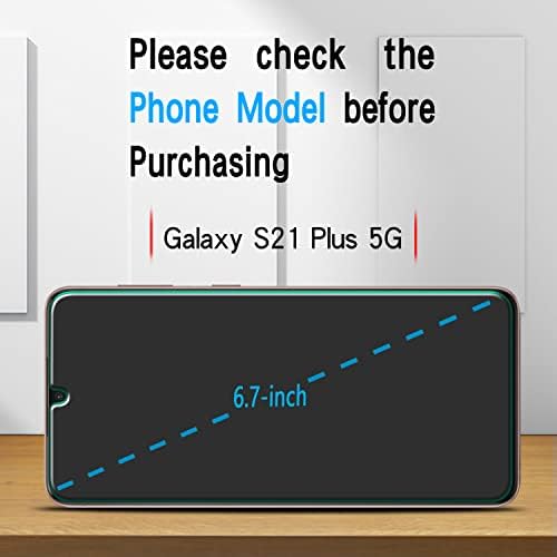 Slanku [3-PACK] Ekran Koruyucu İçin Samsung Galaxy S21 Artı 5G Temperli Cam, Destek Parmak İzi Okuyucu, Kabarcıksız, AntiScratch,