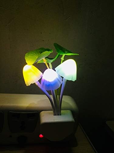 AUSAYE Plug in Gece Lambası, sensörlü ışık Renk Değişimi Sevimli Mantar İşığı Çocuklar için LED Gece Lambaları, Yetişkinler,