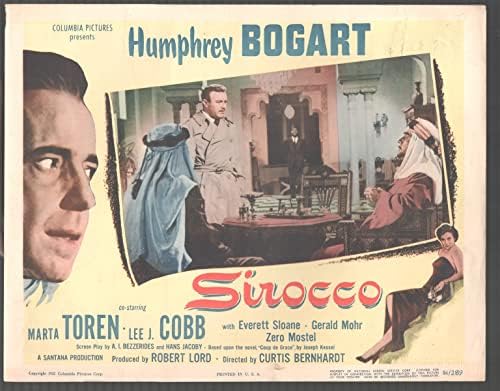 FİLM AFİŞİ: Sirocco 11 x 14 Lobi Kartı Lee J. Cobb, Sıfır Mostel Kara Film