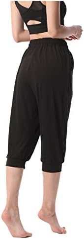 Baıhetu Yoga Rahat dinlenme pantolonu Kadınlar için Joggers Gevşek Sweatpants Rahat cepli pantolon