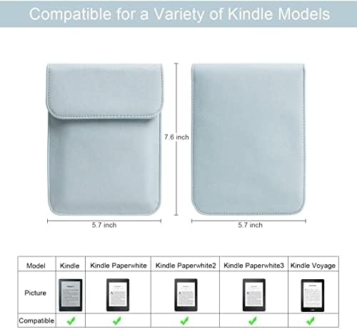 Kindle için (10. Nesil, 2019 Sürümü) (Model No. J9G29R) -6 İnç,Kindle Kol Çantası için-Mor El Kayışı Dahil-Gök Mavisi