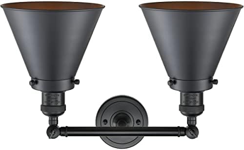 Yenilikler 208-BK-M13-BK-LED 2 ışık Vintage kısılabilir LED banyo armatürü, mat siyah