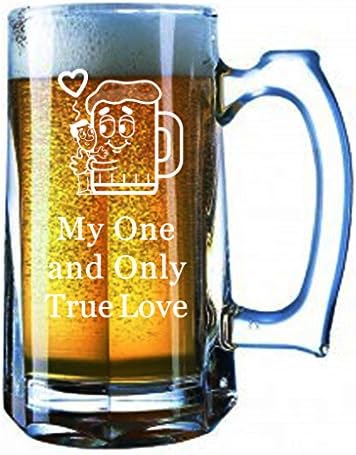 Benim Tek ve Tek Gerçek Aşkım-Dev Bira Bardağı 28 Oz Stein Sevgililer Günü Sevgililer Günü Hediyesi