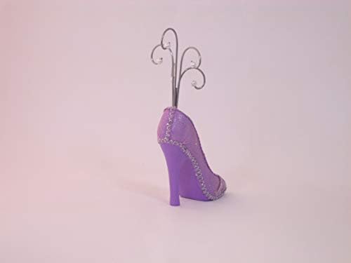 Blancho Yatak Güzel Ayakkabı Halka Ekran Tutucu Standı Takı Ekran Seti Şeffaf Mor ve Gümüş Renk