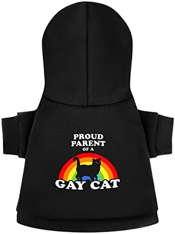 Gurur Ebeveyn Eşcinsel Kedi Evcil Hayvan Giysileri Şapka ile Sıcak Kıyafetler Pet Hoodie Moda Kazak Köpek Kedi