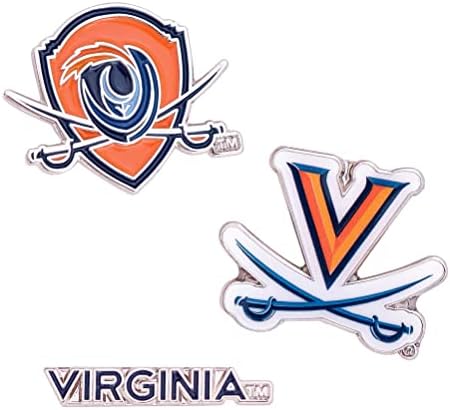 Virginia Üniversitesi Yaka İğneler 3 Paket Cavaliers UVA Wahoos Logo Emaye Metalden yapılmış (Pin Seti)