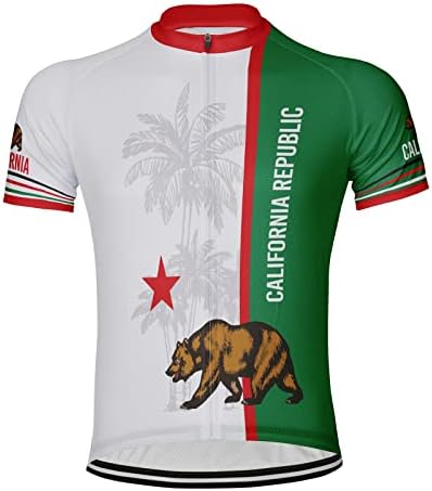 Luisbibe Özelleştirilmiş California erkek Bisiklet Forması Kısa Kollu