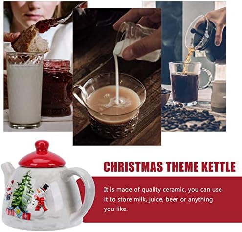 Cabilock Noel Çaydanlık seramik çaydanlık porselen Çaydanlıklar Çiftlik Evi Çaydanlık Seramik Çaydanlık Cezve su kabı Noel