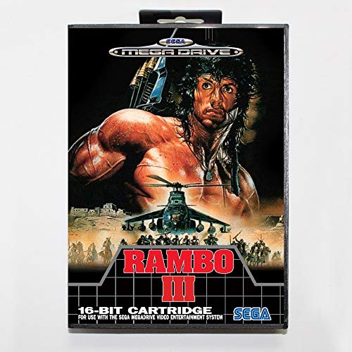 ROMGame Rambo Iıı 16 Bit Sega Md Oyun Kartı İçin Perakende Kutusu İle Sega Mega Sürücü Genesis