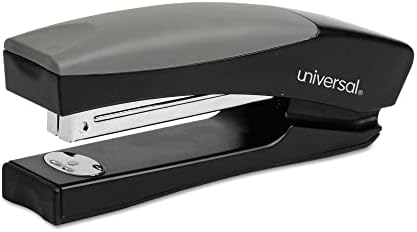 Universal 43148 Stand-up Tam Şerit Zımbalayıcı, 20 Sayfalık Kapasite, Siyah / Gri