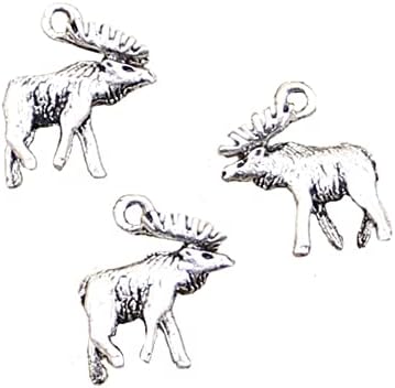 hroryn 20 adet Takılar geyik geyik 18x16mm Antika Yapımı Vintage Tibet Gümüş Çinko Alaşım Kolye