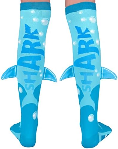 MADMİA Köpekbalığı Çorapları, Özel Yapım Peluş Yüzgeçli Sevimli diz üstü Çoraplar!