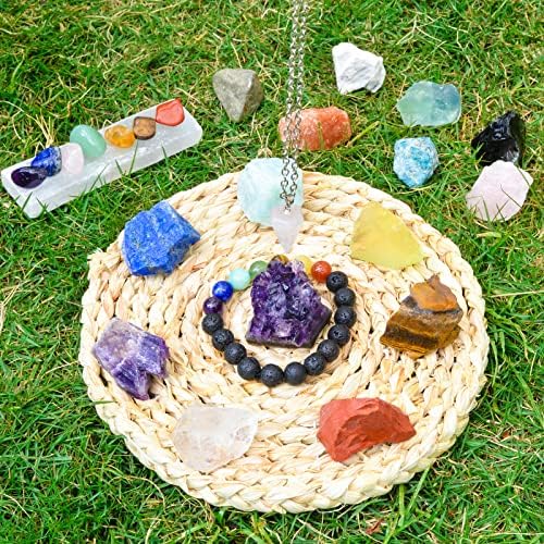 AOOVOO Kristalleri ve şifa taşları, 42 adet şifa kristalleri Seti Şifa Hediye Yeni Başlayanlar için