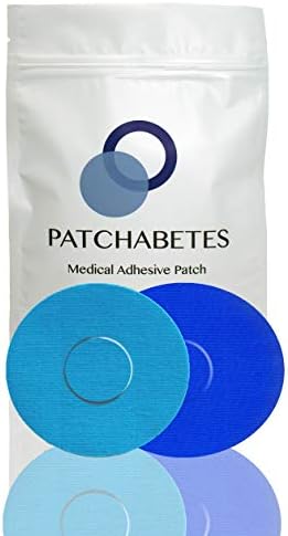 Patchabetes-Su Geçirmez Yapışkan Yamalar - 20 Adet-Freestyle Libre, Medtronic, t:Slim ve Daha fazlasıyla uyumludur. - (Mavi