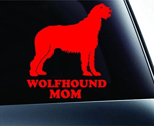İrlandalı Wolfhound Anne Köpek Sembolü Çıkartması Pençe Baskı Köpek Yavrusu Pet Aile Cins Aşk Araba Kamyon Sticker Pencere