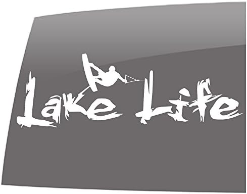 Pencere Yağma Göl Yaşamı-Wakeboarding-Katı Beyaz-Çıkartma-Göl Yaşamı-Dış Mekan-Vinil yapışkan