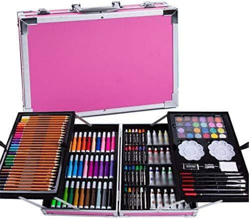 Boyama fırçası 141 adet Alaşım Kutusu Boyama Çizim Sanat Kiti renkli kurşun kalem Mum Boya Pigment Fırçası Erkek Kız Çocuklar