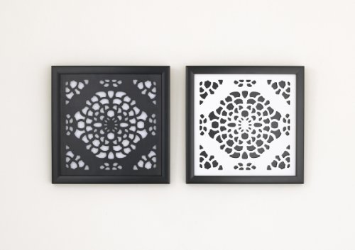 CoCaLo Elsa Çerçeveli Duvar Sanatı, Siyah / Beyaz, 2 Parça