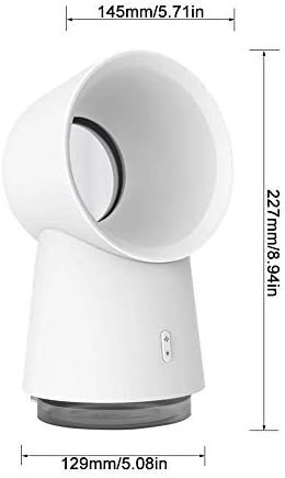 TYI-Mini Bladeless Fan, Hava Çarpan, USB masaüstü vantilatör, Taşınabilir Sessiz Hava Soğutucu, 300Ml Su Kapasitesi, Kullanımı