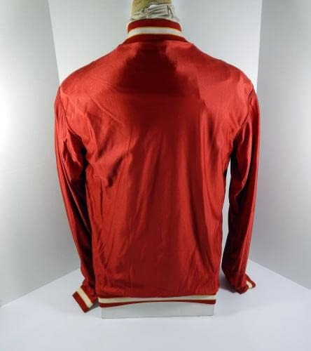 1988-89 Atlanta Hawks 34 Oyunu Yayınlandı Kırmızı Isınma Ceketi ve Pantolonu 44/36 DP40931 - NBA Oyunu Kullanıldı
