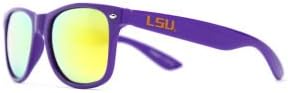 NCAA LSU Tigers LSU-1 Mor Çerçeve, Altın Lens Güneş Gözlüğü, Bir Boyut, Mor