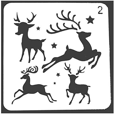 Maserfaliw Noel Çizim Şablonu Ağacı Kar Tanesi Scarpbooking Çizim Şablonu ölçüm cetveli Şablon Beyaz 8