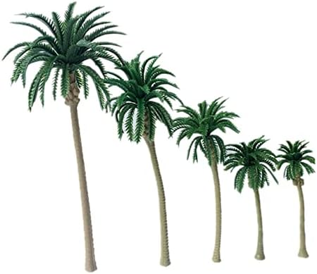 Yardwe 10 adet/takım Sahte Bitki Miniture Dekorasyon Mini Yapay Bitkiler Palmiye Ağacı Modeli Mini Plastik Karışık Model
