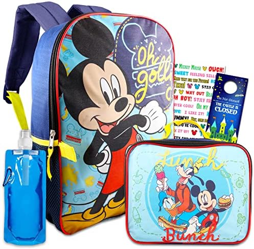 Disney Paketi Mickey Mouse Sırt Çantası ve Öğle Yemeği Kutusu Seti-Çocuklar için Mickey Mouse Sırt Çantası Çocuklar için