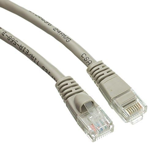 Cat5e Ethernet Yama Kablosu, Budaksız / Kalıplı Çizme, 1,5 Fit, Gri, 5'li Paket (ED893882)