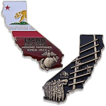 MCRD San Diego Challenge Coin-USMC Marine Corps Recruit Depot Military Coin-Denizciler için Denizciler tarafından tasarlanan