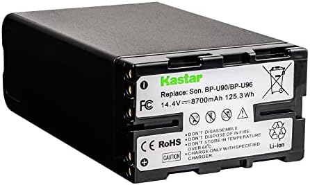 Kastar 3-Pack BP-U90 Pil ve CH04 Çift Hızlı Şarj Cihazı ile Uyumlu Sony PMW-100, PMW-150, PMW-150P, PMW-160, PMW-200, PMW-300,
