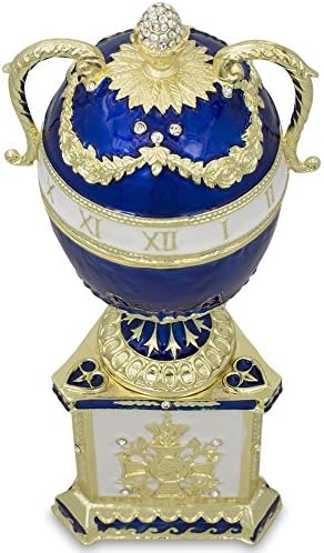 BestPysanky 1895 Mavi Yılan Saat Kraliyet İmparatorluk Paskalya Yumurtası 7 İnç