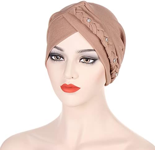Kadın Baggy Bere Türban Şapka Düz Renk Hafif Kafa Sarar Fırfır Bükülmüş Şapkalar Kafatası Kapaklar Wrap Türban
