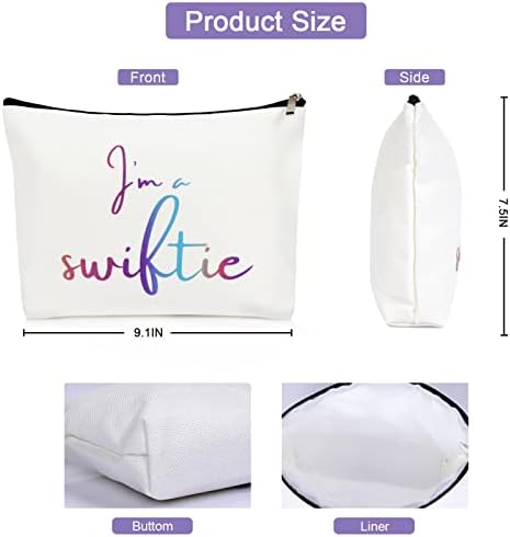 WİNZEDGE ben bir Swiftie Merch Fermuar Kılıfı Seyahat Çantası Şarkıcı makyaj çantası Hediyeler Kadınlar için Genç Kız Arkadaşlar