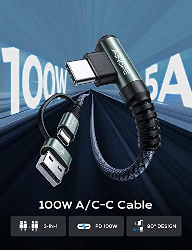 USB C Araç Şarj Cihazı , 48W + 100W USB Tip C Kablo Hızlı Şarj 10FT