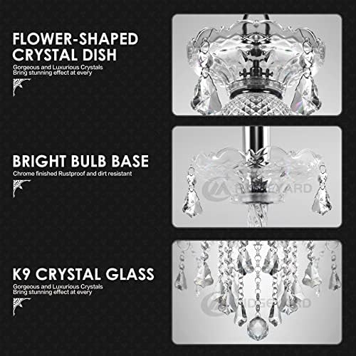 Ridgeyard temizle K9 kristal 10 ışıkları Modern lüks avize mum kolye lamba tavan oturma odası aydınlatma yemek oturma odası