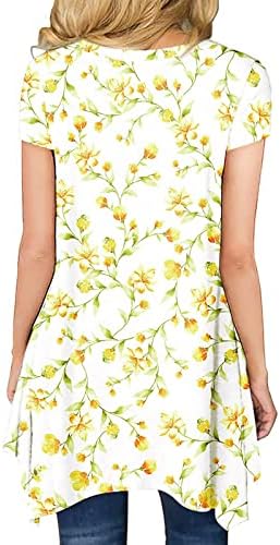 Kızlar 2023 Elbise Ekip Boyun Pamuk Çiçek Grafik Rahat Üst Tee Sonbahar Yaz Kısa Kollu Gömlek Bayan 59 59