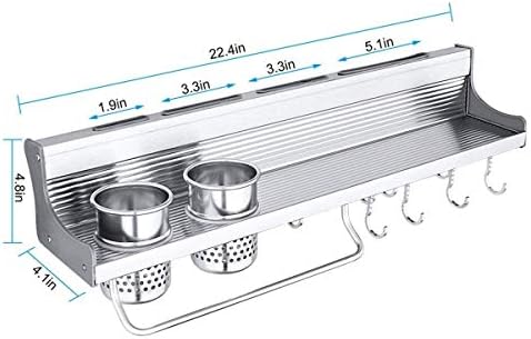 GracesDawn Alüminyum Çok Amaçlı mutfak eşyaları tutucu Organizatör (Sondaj Yok)23.5 inç Depolama standı Mutfak eşyaları,