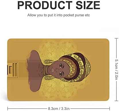 Güzel Afrikalı Kadın Kredi Kartı USB bellek Kişiselleştirilmiş Memory Stick Anahtar Depolama Sürücüsü 32G