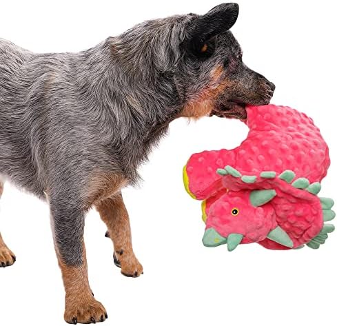 Godog Dinos Squeaker Peluş Köpek Oyuncak Çiğnemek koruma Teknolojisi ile-Yumuşak ve dayanıklı, çiğnemeye dayanıklı ve Sert
