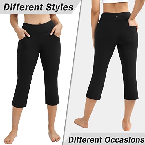 IUGA Bootcut Yoga cepli pantolon Kadınlar için Yüksek Bel Egzersiz Bootleg Pantolon Karın Kontrol, 4 Cepler İş Pantolonu