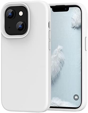 Iphone 14 Plus Beyaz Kılıf için CAFEWICH, Basit Hafif Yumuşak Sıvı Silikon Kauçuk Telefon Kılıfı, iPhone 14 Plus 6.7 inç
