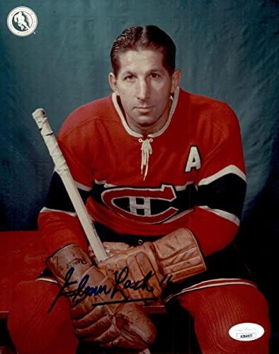 Elmer Lach İmzalı Montreal Canadiens Onur Listesi 8x10 Fotoğraf JSA COA İmzalı NHL Fotoğrafları