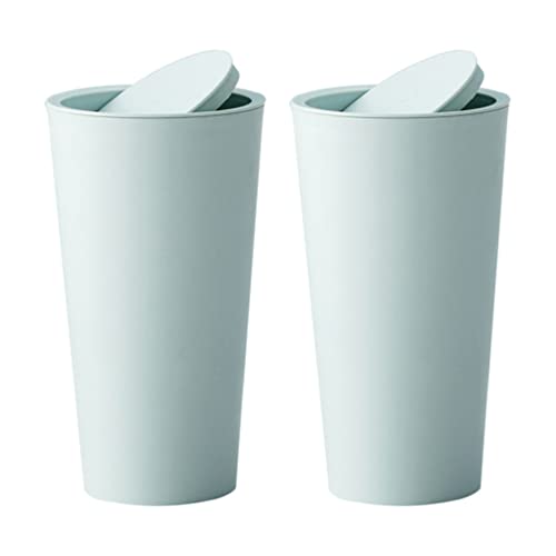 ISMARLAMA Plastik Kaplar 2 adet Plastik Küçük çöp kutusu Masaüstü Mini çöp tenekesi Salıncak Kapaklı Çöp Sepeti çöp tenekesi
