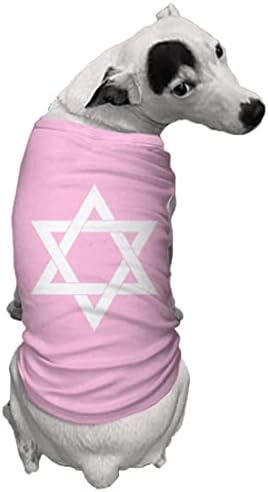Davut Yıldızı-Yahudi Yahudiliği Sembolü Köpek Gömleği (Pembe, Orta)