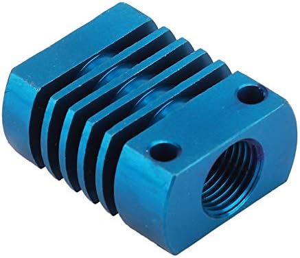 ASHATA 3D yazıcı ısı emici blok,alüminyum DIY soğutucu ısı emici tüp MK10 ekstruder ile uyumlu V6 küçük soğutma Fanı, Mavi
