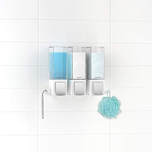 Daha iyi Yaşam Ürünleri Akıllı Sabun ve Duş Üçlü Dispenseri, Beyaz / Krom