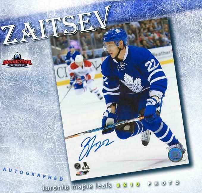 Nikita Zaitsev İmzalı Toronto Akçaağaç Yaprağı 8 x 10 Fotoğraf - 70111-İmzalı NHL Fotoğrafları
